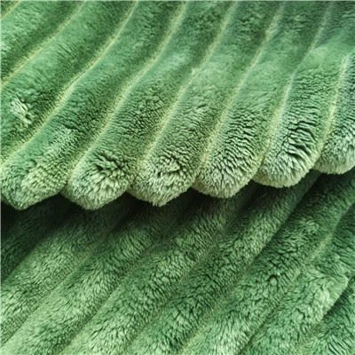 double sided Flannel stripe blanket fabric 400