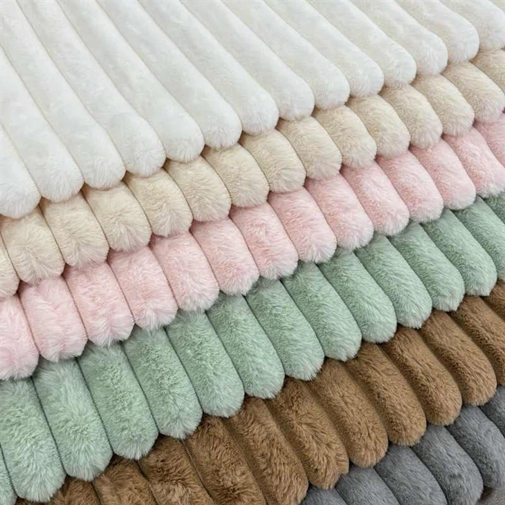 Striped Shaggy Fabric